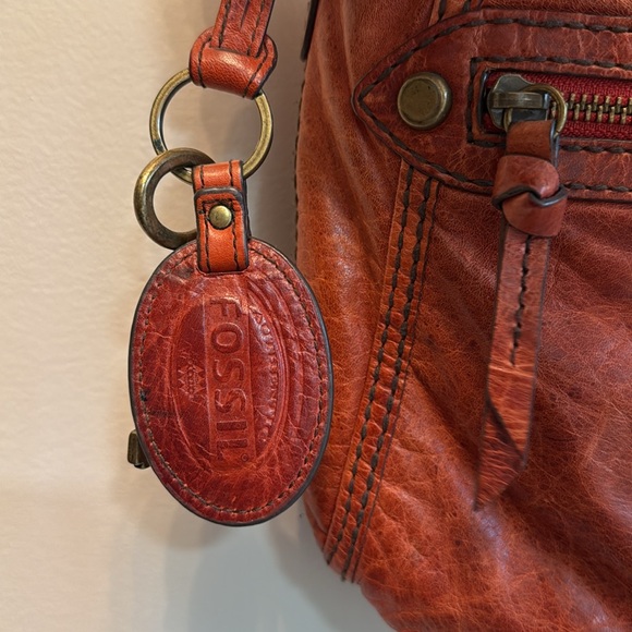 Fossil Red Leather Crossbody Bag - Picture 11 of 13